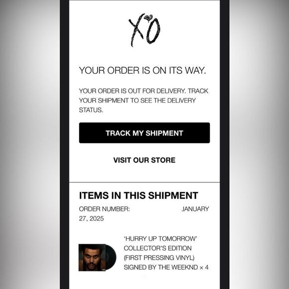 Hurry Up Tomorrow Collectors Edition First Pressing Vinyl Signed by The Weeknd - Picture 7 of 7